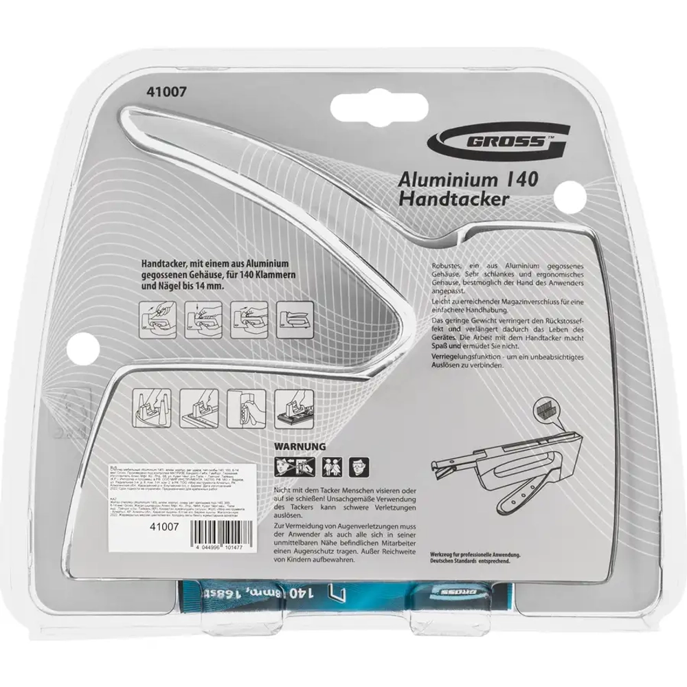 Степлер мебельный (Aluminium 140)скобы 140,300,6-14ммG GROSS 41007