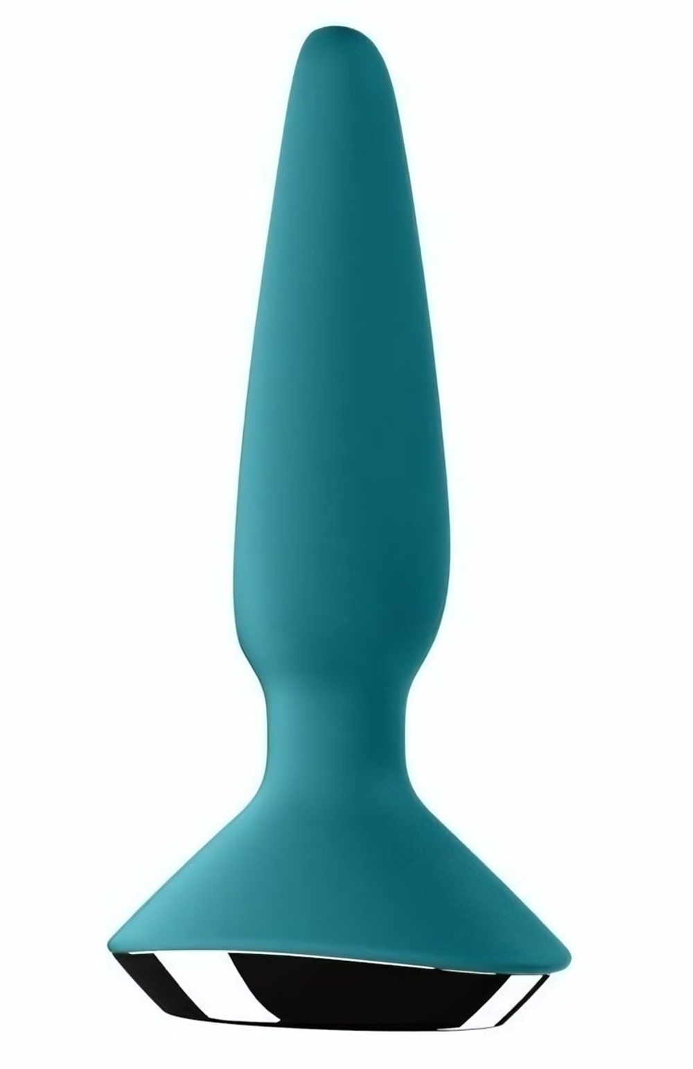 Бирюзовая анальная пробка с вибрацией Satisfyer Plug-ilicious 1 - 13,5 см. (Цвет: бирюзовый)