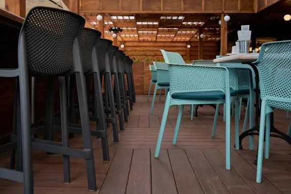 Барный стул Net Stool 75 см, антрацит