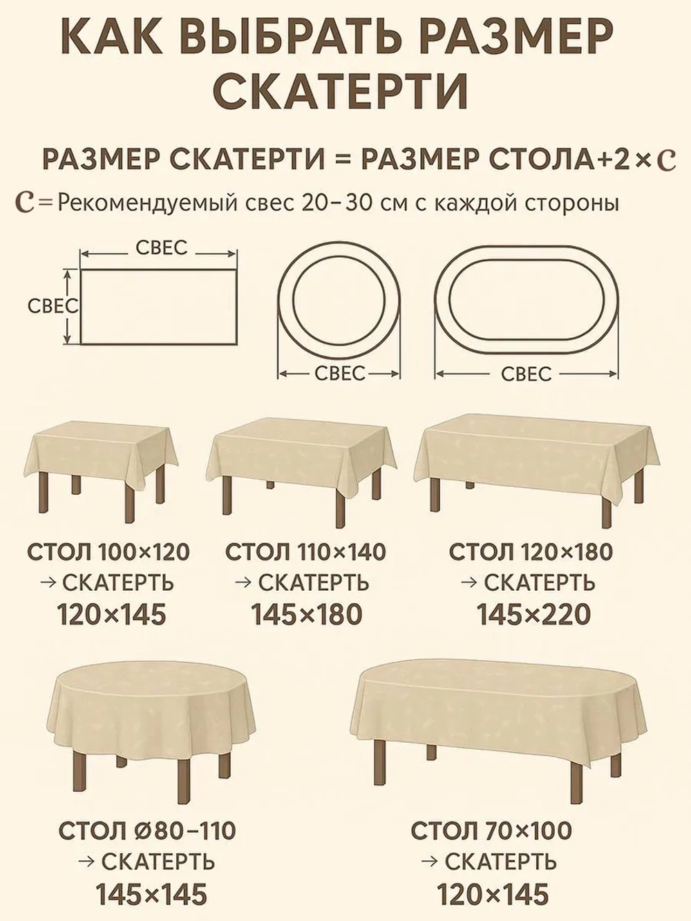 Скатерть тканевая льняная 150х180 см графит