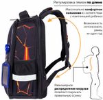 Ранец BRAUBERG FIT, 2 отделения, "Keep out", 38х27х14 см, 270617
