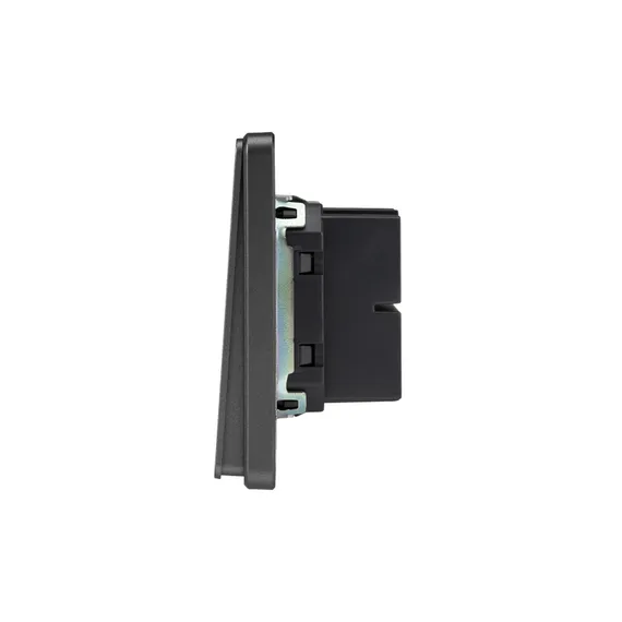 Переключатель перекрестный двухклавишный KRANZ Miele Round Титан KR-78-0733-2