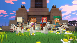 Minecraft Legends Deluxe Edition (диск для PS4, полностью на русском языке)