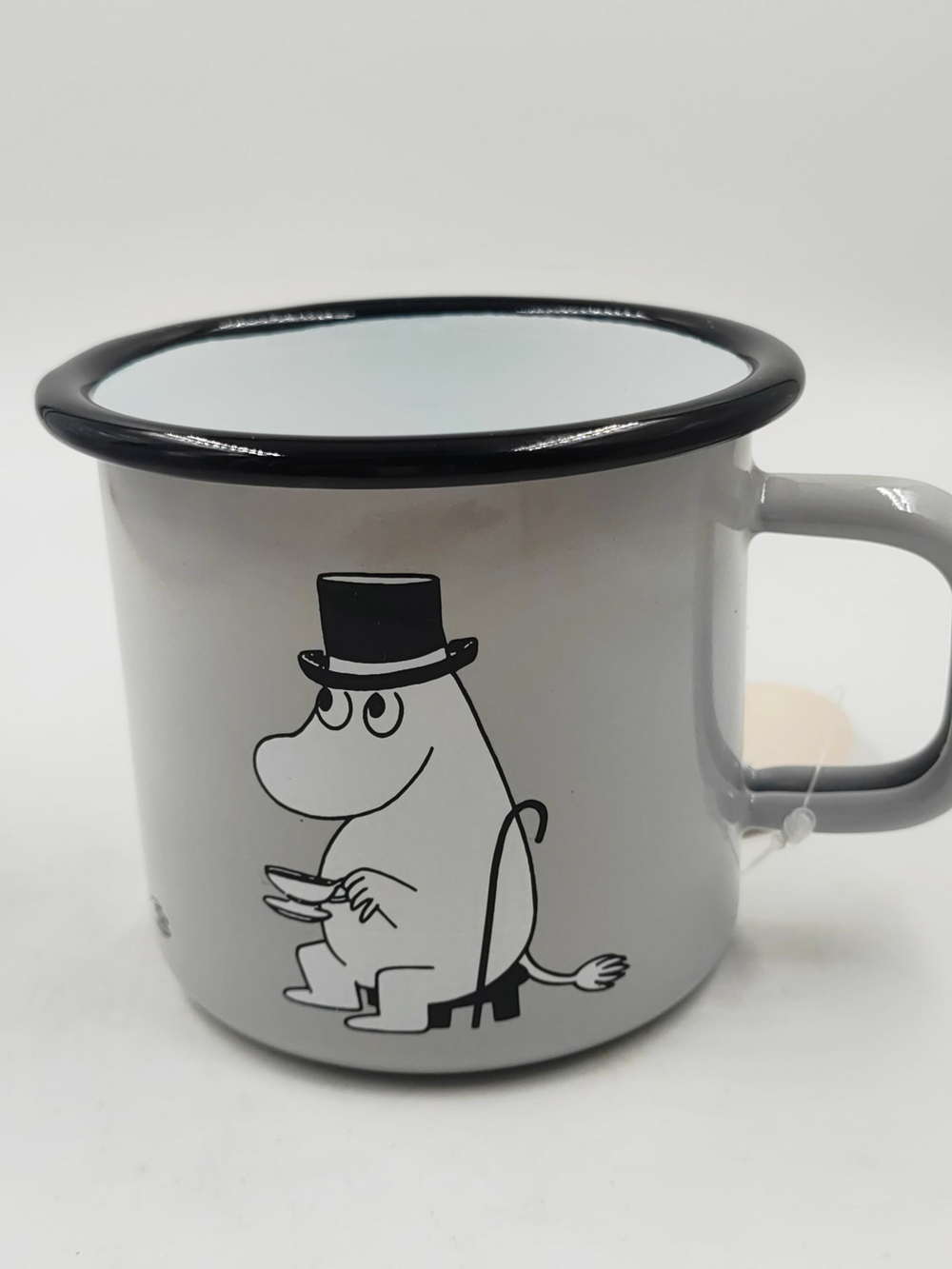 Эмалированная кружка Moomin "Moominpappa", серая, 370 мл (из Финляндии)