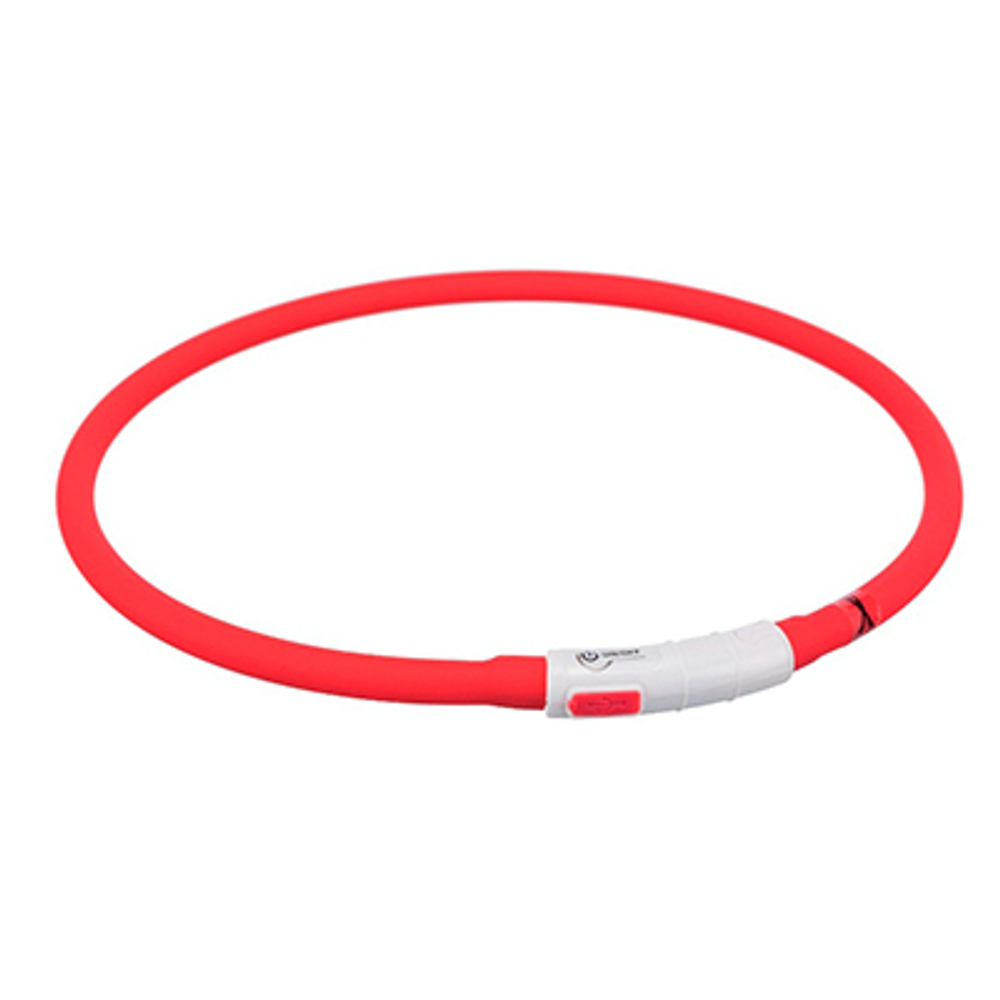 Trixie Мигающее кольцо для собак USB, силикон, XS–XL: 70см/ф 10мм
