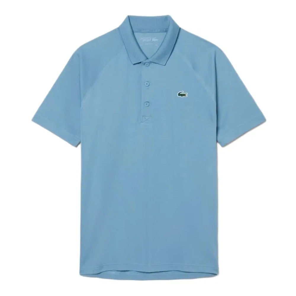 Мужское теннисное поло Lacoste SPORT Breathable Run-Resistant Interlock - grayish blue