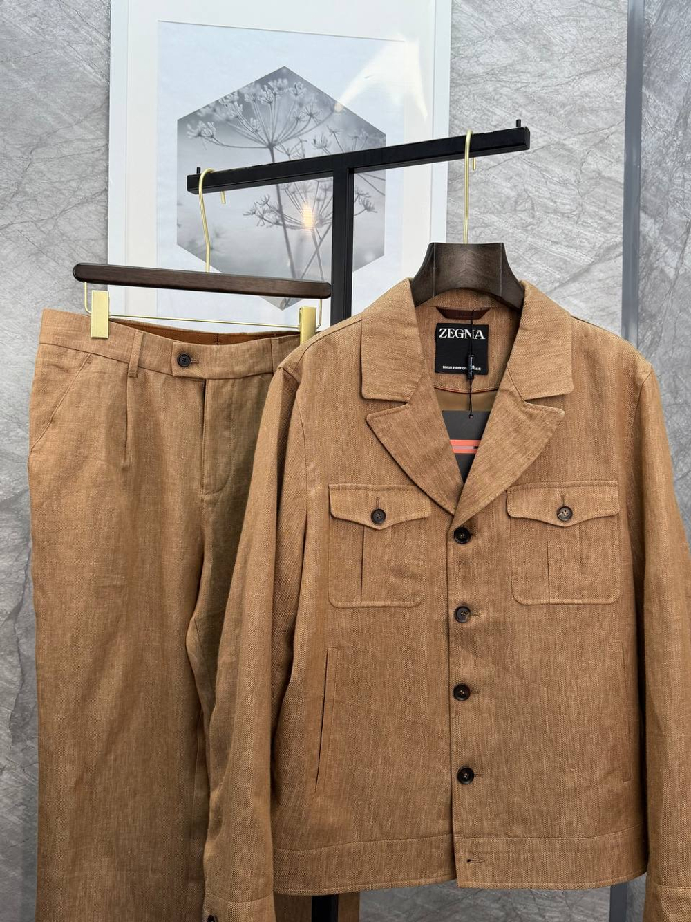 Льняной костюм Zegna