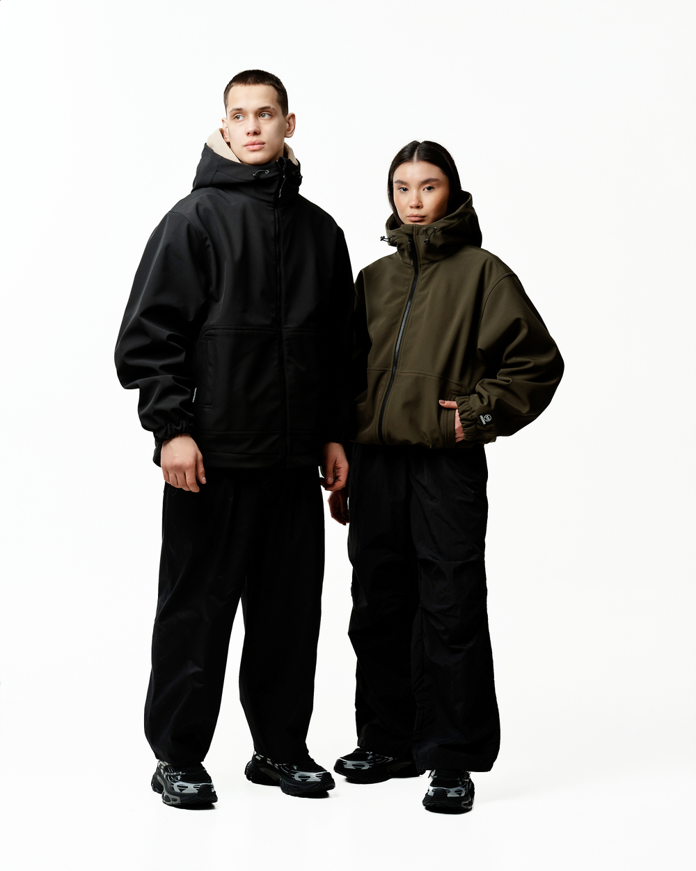 Куртка THE BAD FRIENDS Softshell удлиненная хаки
