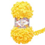 Пряжа Alize (Ализе) Puffy Fine / уп.5 мот. по 100 г, 14м, 113 желтый A