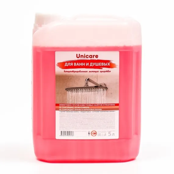 Средство для ванн и душевых UNICARE, пнд, 5 л