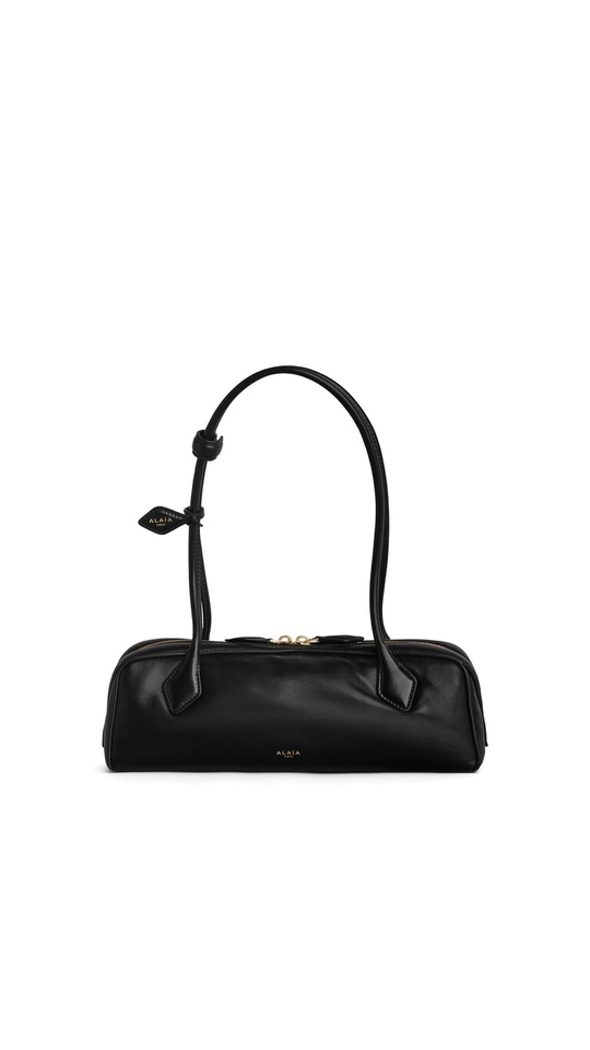 ALAÏA СРЕДНЯЯ СУМКА LE TECKEL ИЗ МЯГКОЙ КОЖИ, ЧЕРНЫЙ