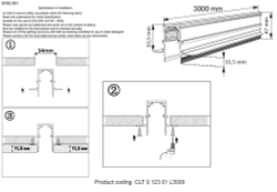 Шинопровод магнитный встраиваемый Crystal Lux CLT 0.123 01 L3000 BL