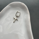 моносерьга крест малый/cross tiny