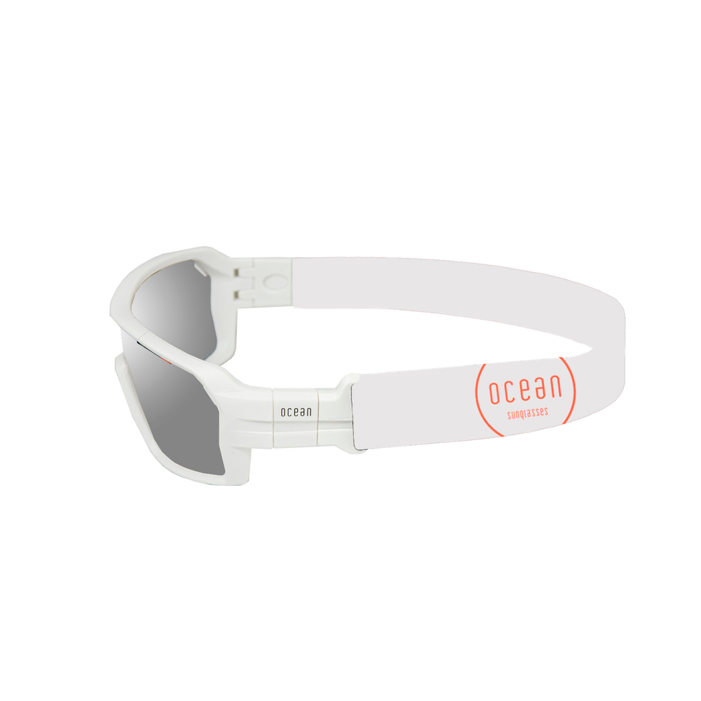 Спортивные очки OCEAN Chameleon Matt White / Revo Grey Polarized lenses