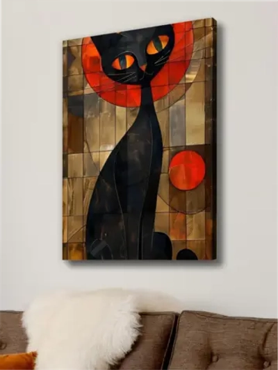 Картина Кот на закате модульная 50x70см 1шт.
