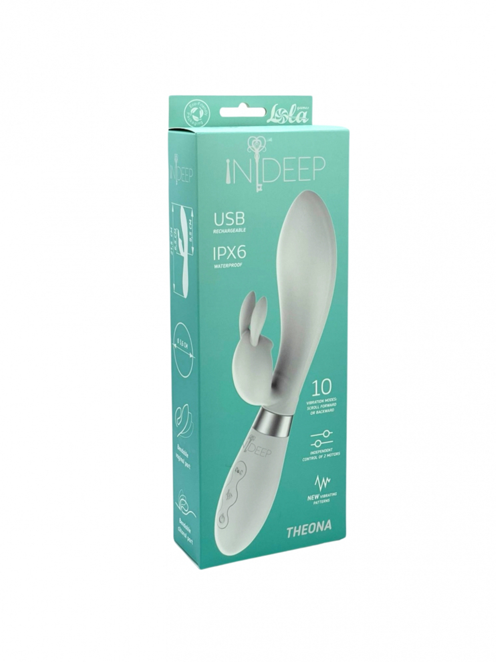 Indeep PRO Theona - Вибратор-кролик, берый