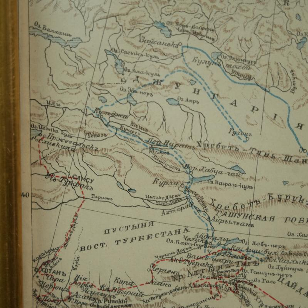 Карта путешествий и открытий Н. М. Пржевальского