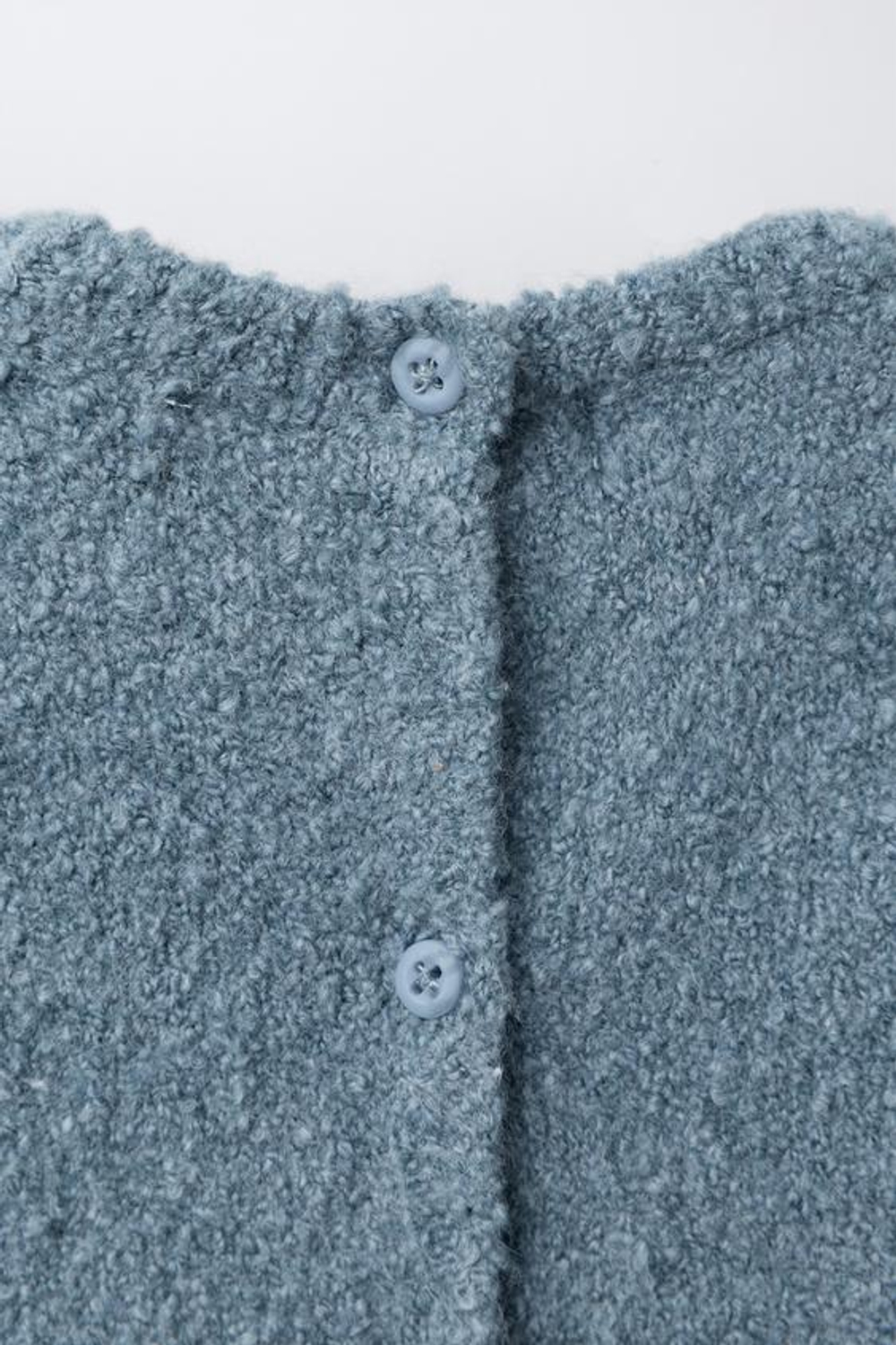 ZARA ТРИКОТАЖНЫЙ КОМБИНЕЗОН С НАШИВКОЙ «МЕДВЕДЬ», ВЫЦВЕТШИЙ СИНИЙ