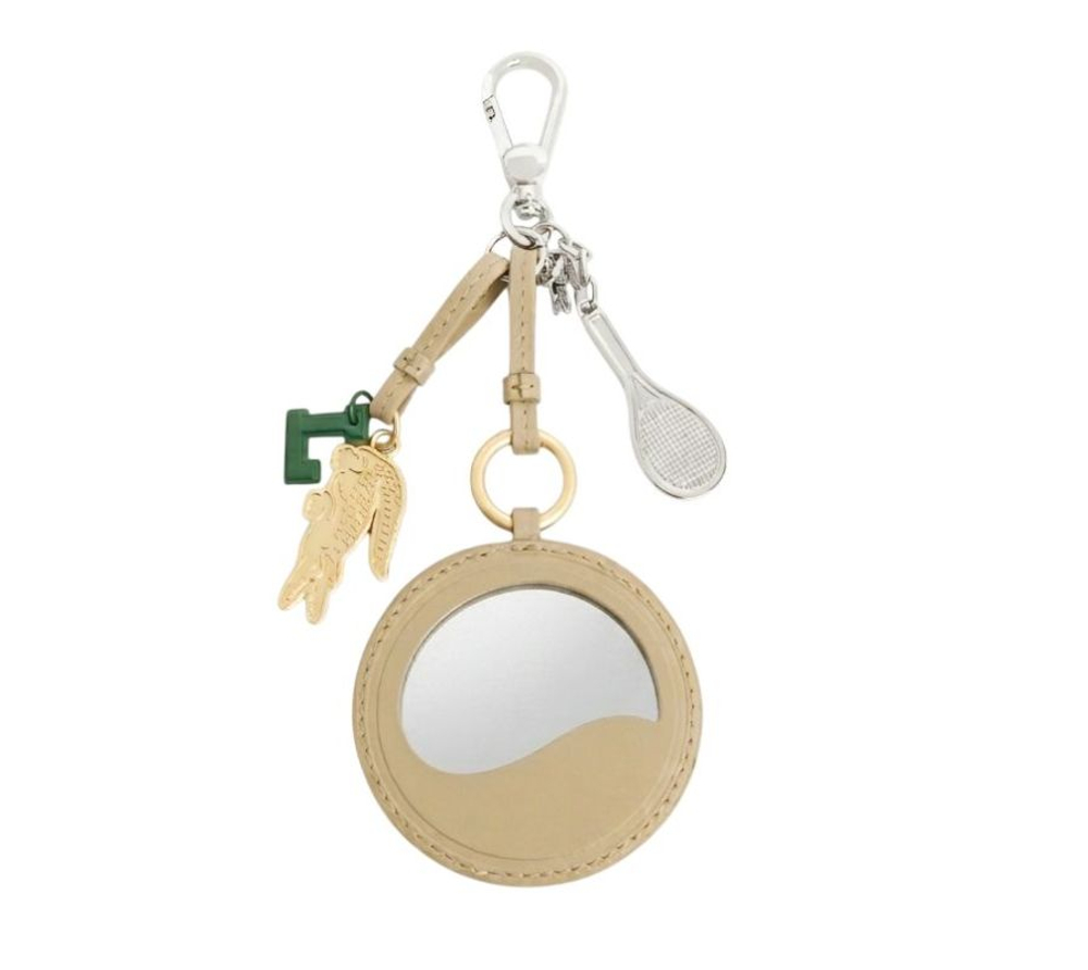 Брелок Lacoste Tennis Racket Mirror L Charms Key Ring - бежевый