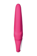 Ярко-розовый вибратор Satisfyer Mr. Rabbit с клиторальным отростком - 22,1 см. (Цвет: ярко-розовый)