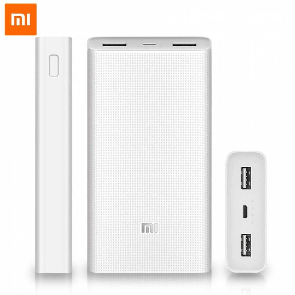 Внешний Аккумулятор (Power Bank) Xiaomi Mi 2C 20000 mAh (5,0V - 2A, 2USB) Белый