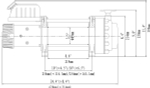 Лебёдка электрическая (индустр.) 24V Runva 17500 lbs 7960 кг синтетический трос
