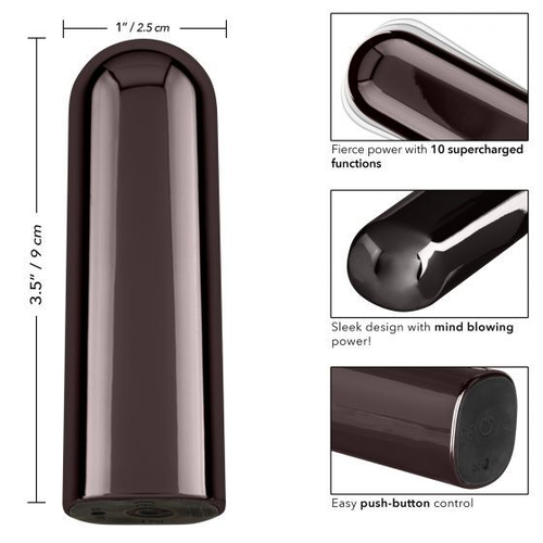 Черная перезаряжаемая вибропуля 9см California Exotic Novelties Glam SE-4406-10-3