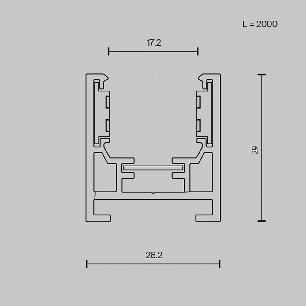 Трек накладной Maytoni Busbar trunkings Exility TRXM034-412B