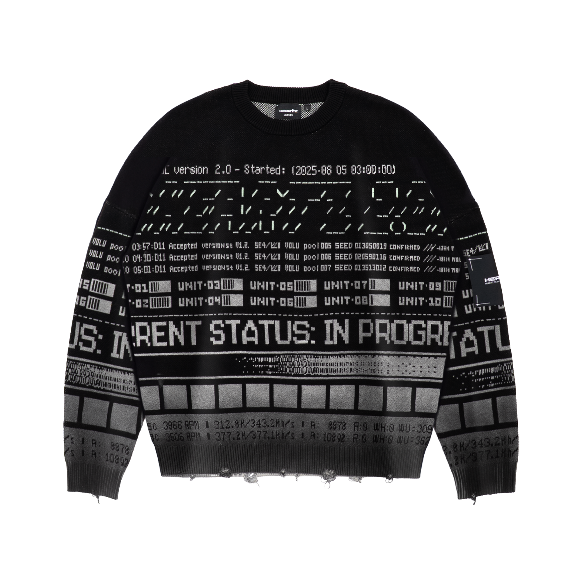 «DATAFADE» Knitted Sweater