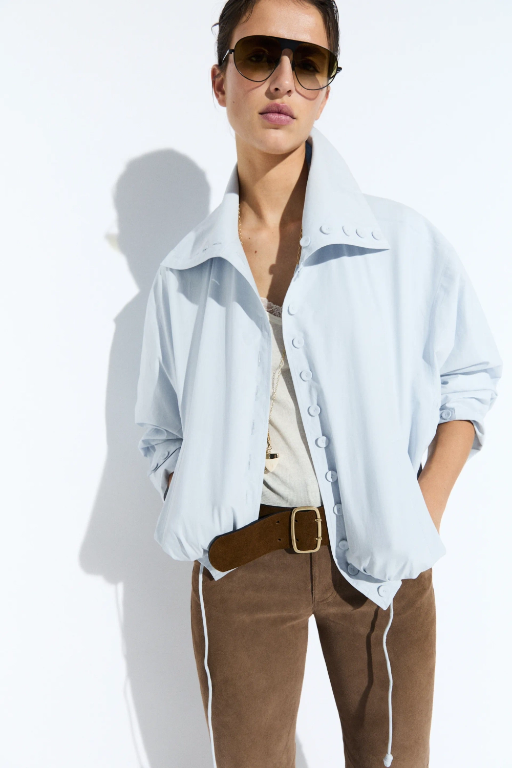 Короткий пиджак с пуговицами - MASSIMO DUTTI