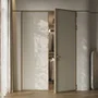 Алюминиевая межкомнатная дверь 1AP вайт блэк элегант