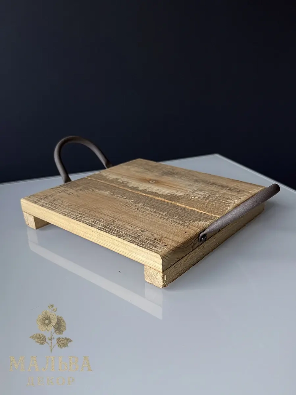 Поднос для декора "Молизе" 27x20x8 см Clayre & Eef деревянный с ручками