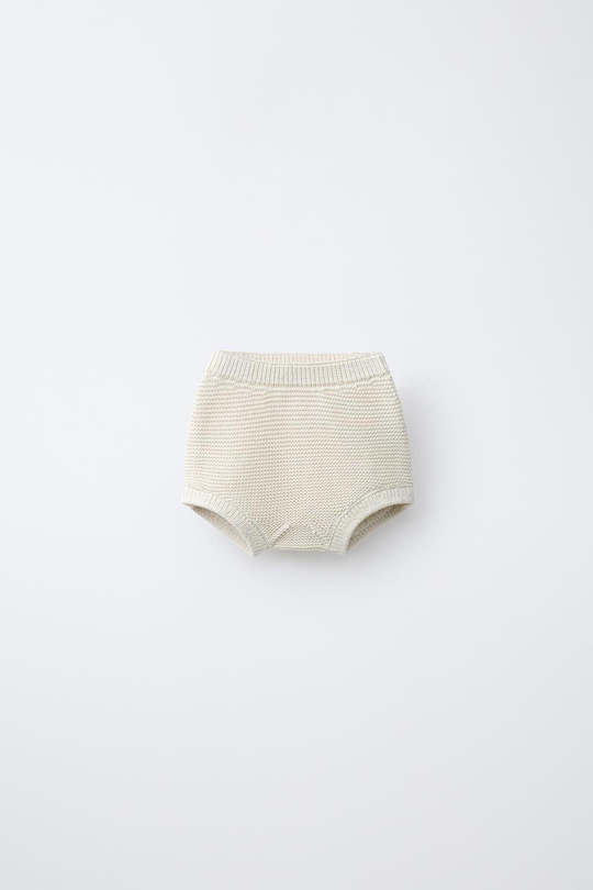 ZARA ТРИКОТАЖНЫЕ ТРУСЫ, ЭКРЮ