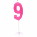Свеча для торта Цифра Самоцвет «9» (10 см)