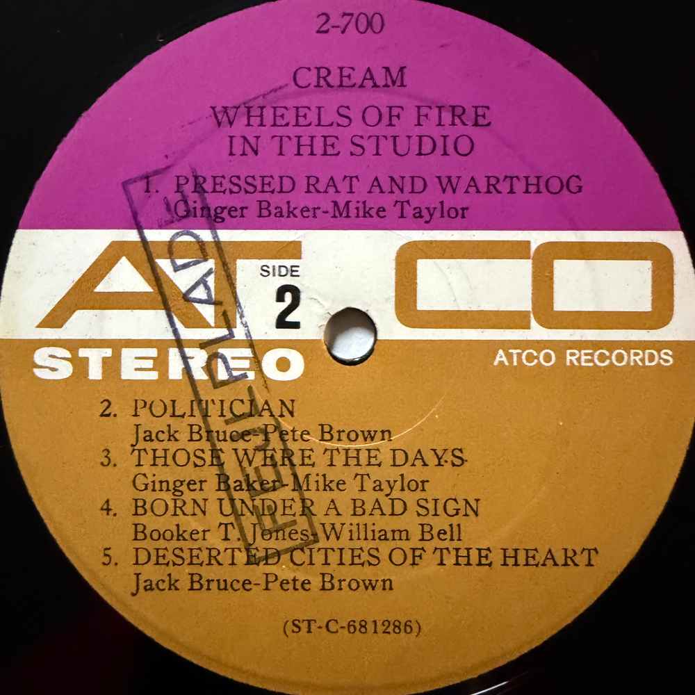 Cream ‎– Wheels Of Fire 2LP (США 1968г.)