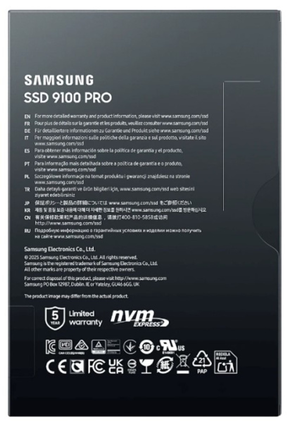 Накопитель SSD M.2 2280 Samsung 9100 PRO 4000 ГБ