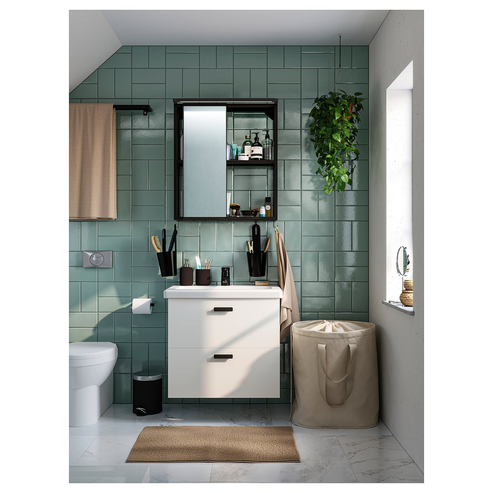 IKEA SILVERGLANS  (ИКЕА СИЛВЕРГЛАНС)  -  Светодиодная лента для ванной - диммируемая антрацит 60 см