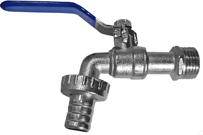 Кран шар. водоразборный под шланг 3/4" Wh  ручка ECO, 03966 *10/120