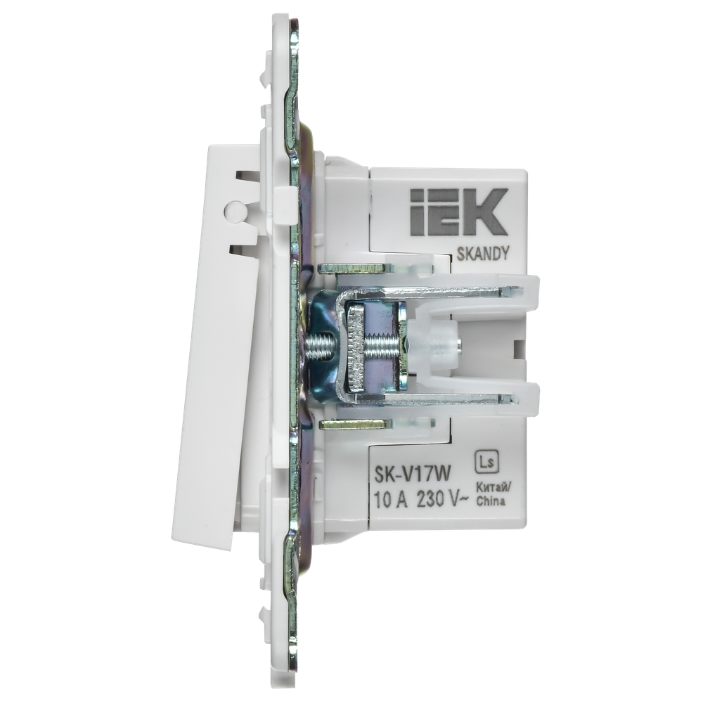 SKANDY Кнопка звонка с индикацией для отелей 10А SK-V17W арктический белый IEK