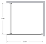 Душевая перегородка Cezares LIBERTA-L-1-140-120-C-NERO