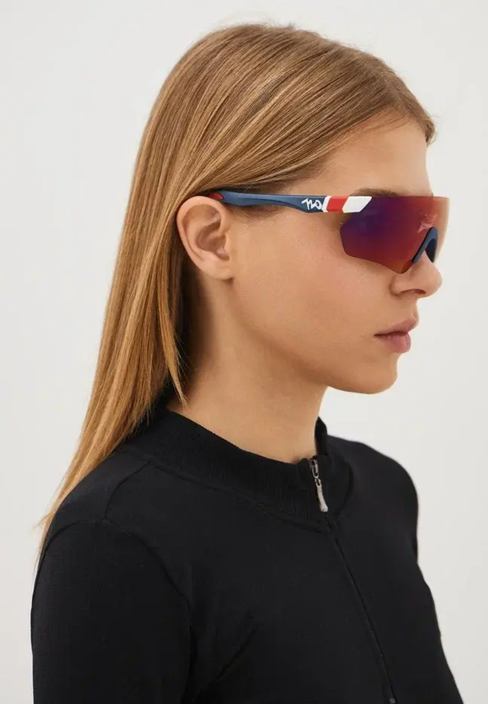 Спортивные очки 720armour Elfo / Matte White Frame / Matte Dark Grey Blue temple / HC Red Black Lens