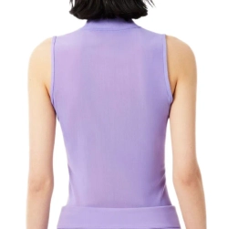 Женское теннисное поло Lacoste Sleeveless Stretch Dual Fabric Tennis - purple