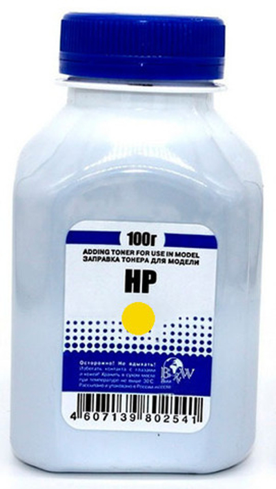 Тонер для картриджей HP Q6001A/CB541A/CC531A/CE321A желтый (100г) B&W Premium