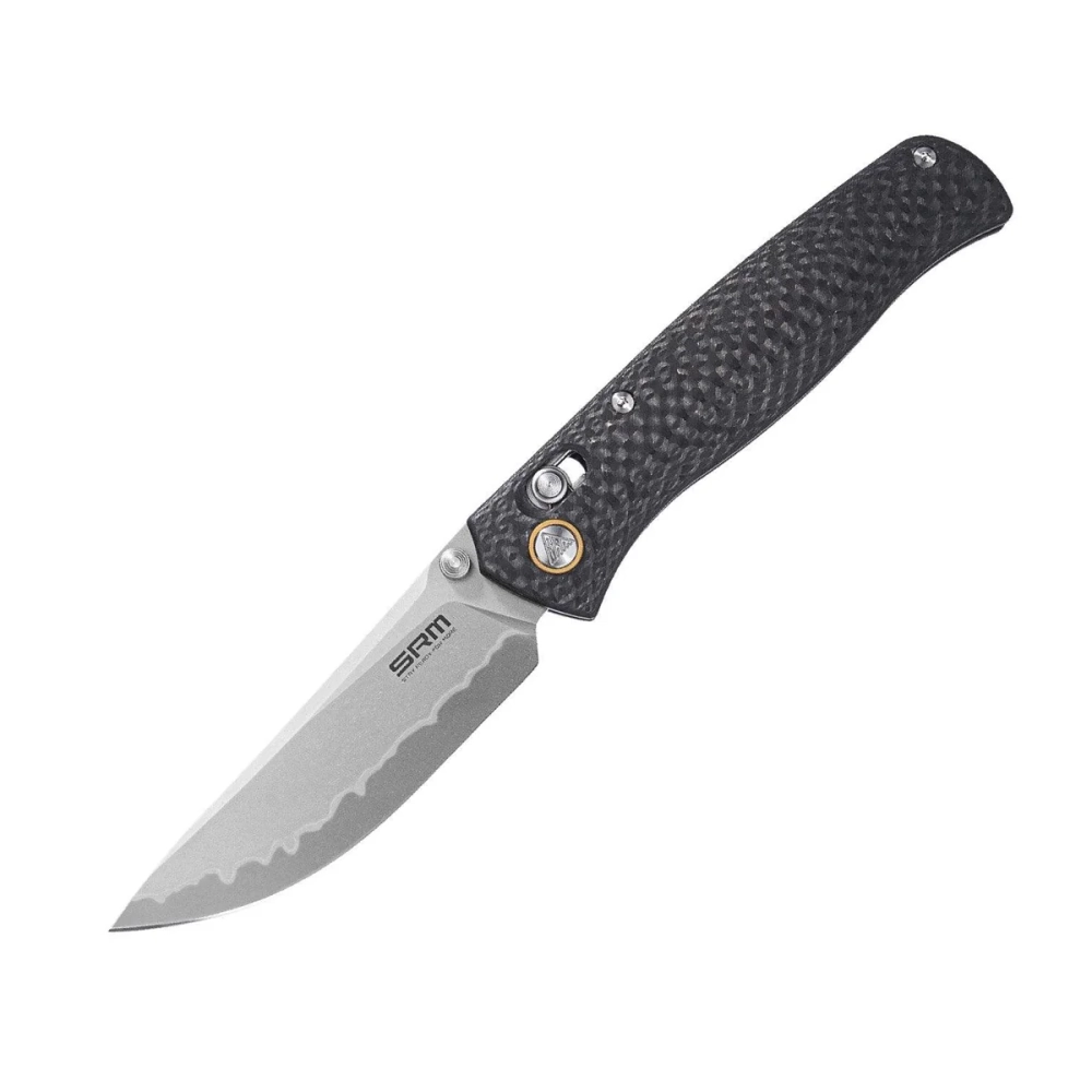 Нож складной SRM 255L-CB2 Medal (140Cr Laminated, Carbon fiber)