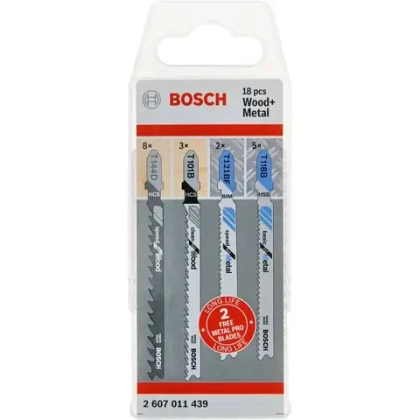 Набор пилок для лобзика по металлу BOSCH 2607011439