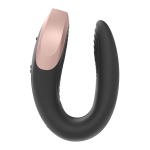 Черный вибратор 8,6см для пар Satisfyer Double Love