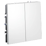 VLS020602 Выключатель с самовозвратом встраиваемый VOLTUM S70 двухклавишный 10А, (белый матовый). (ТМ Maytoni)