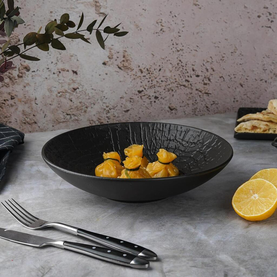 Салатник 1000 мл d 24 см h5,5 см Black Raw Wood P.L. Proff Cuisine [4]