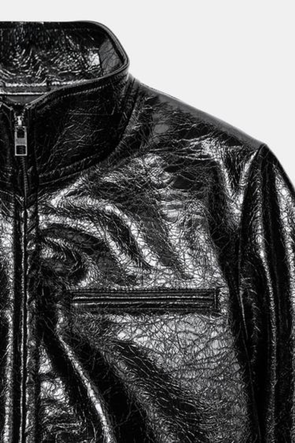 Искусственная кожа, короткая куртка - ZARA