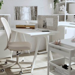 IKEA ELLOVEN  (ИКЕА ЕЛЛОВЕН)  -  Подставка под монитор с ящиком - белый